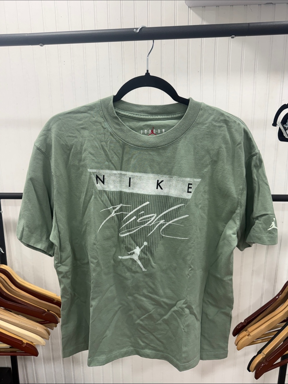 Like New Jordan Sage Green Short Sleeve Graphic Tee Womens Medium